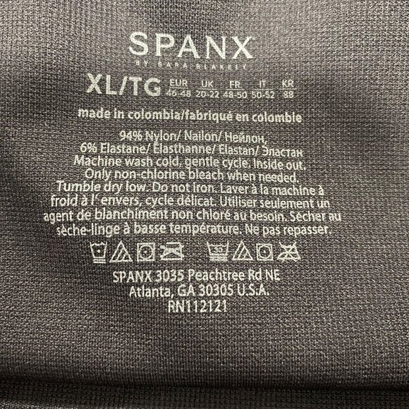 SPANX Cropped Lamn Seamless Leggings Port Navy Blue Size XL NWT - Picture 4 of 7